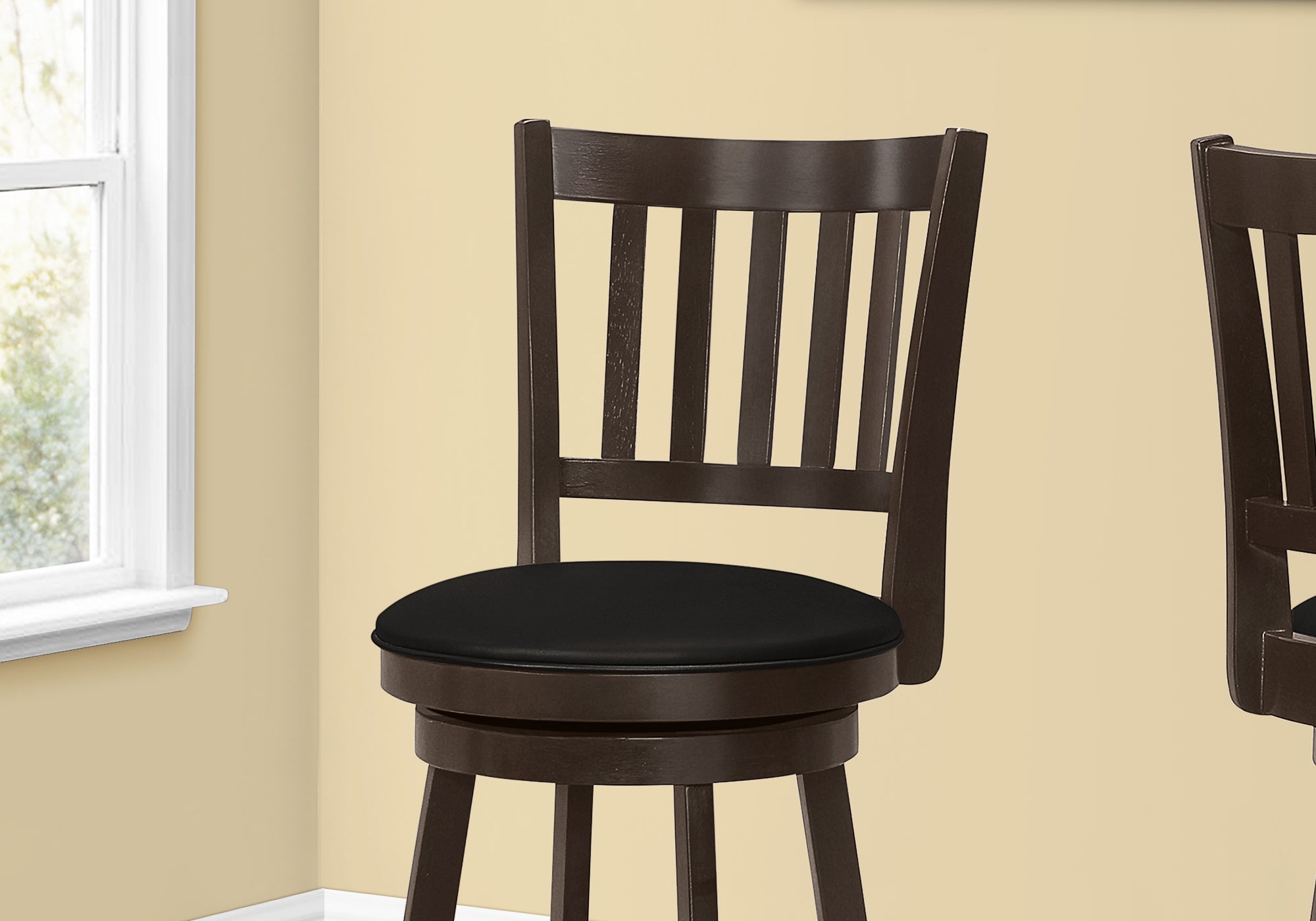 2-Pack Espresso Swivel Bar Stools 44