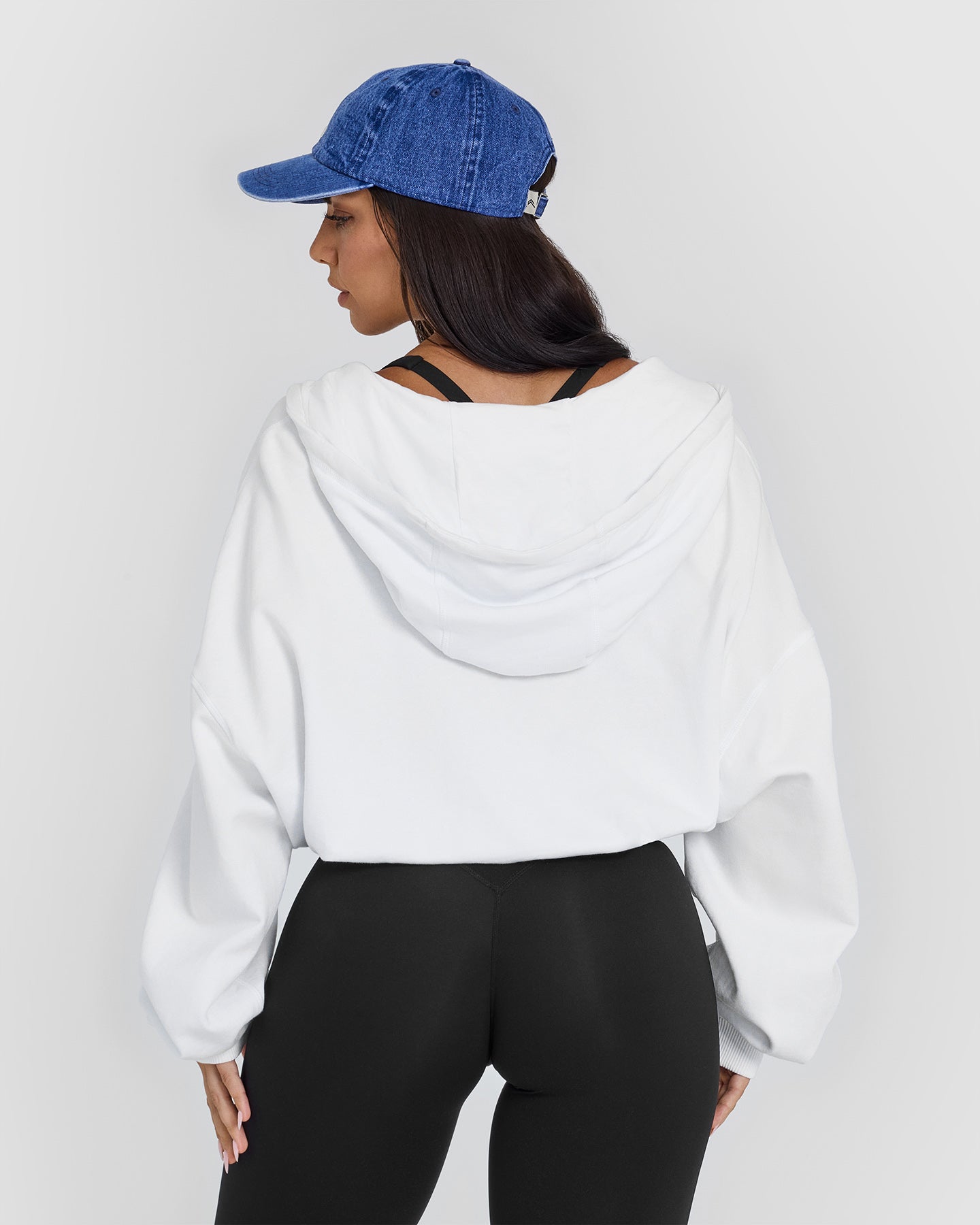 Raw Lounge Oversized Zip Through Hoodie with Graphic Print | White | Cozy Streetwear for Men & Women | Perfect for Casual Outings, Gym Sessions and Loungewear