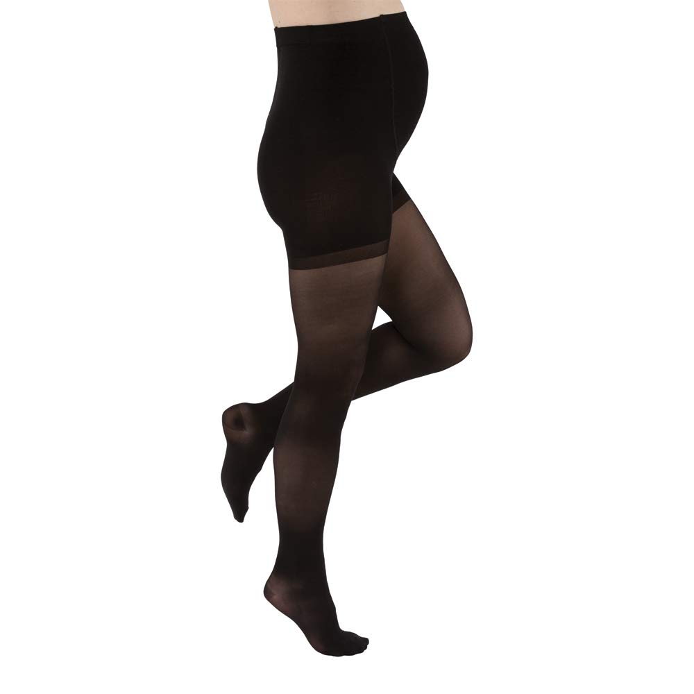 JOBST Maternity 15-20mmHg Ultrasheer Compression Stockings for Pregnancy - Classic Black, Small | Support for Swelling, Varicose Veins & Circulation During Pregnancy, Work & Daily Activities
