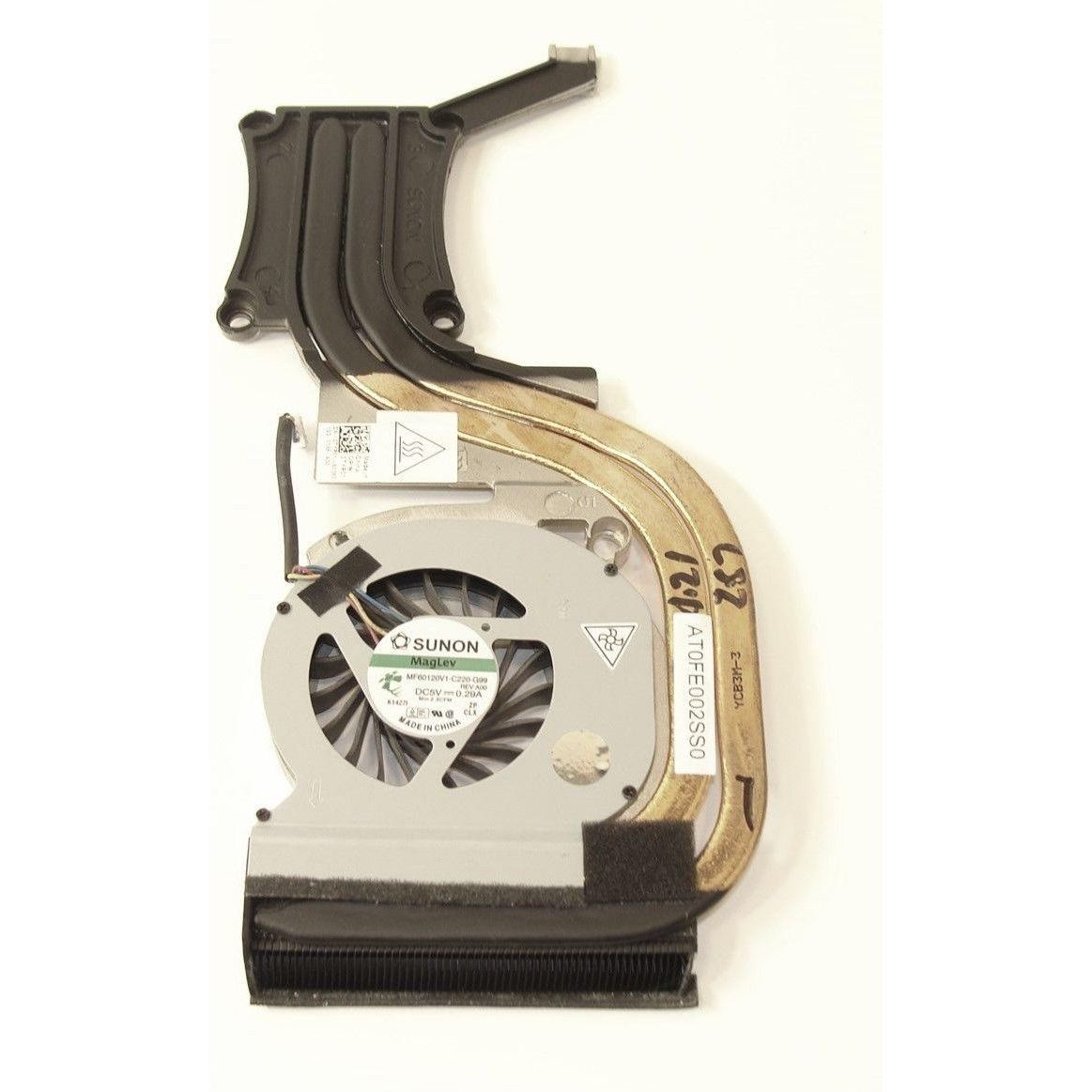 Original Dell Latitude E6420 CPU Fan & Heatsink Assembly for Discrete Nvidia Models (TYP01 AT0FE002SS0) - Replacement Cooling System for Laptop Repair & Performance Upgrade