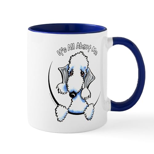 White/Navy Inside - Bedlington Terrier IAAM Mug
