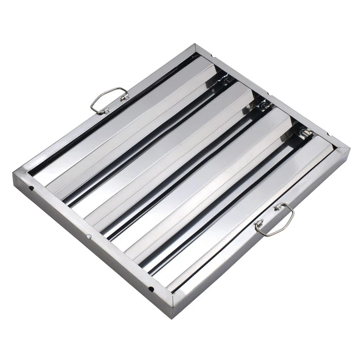Winco 16x20 Stainless Steel Exhaust Hood Filter - Commercial Kitchen Grease Filter for Range Hoods & Ventilation Systems