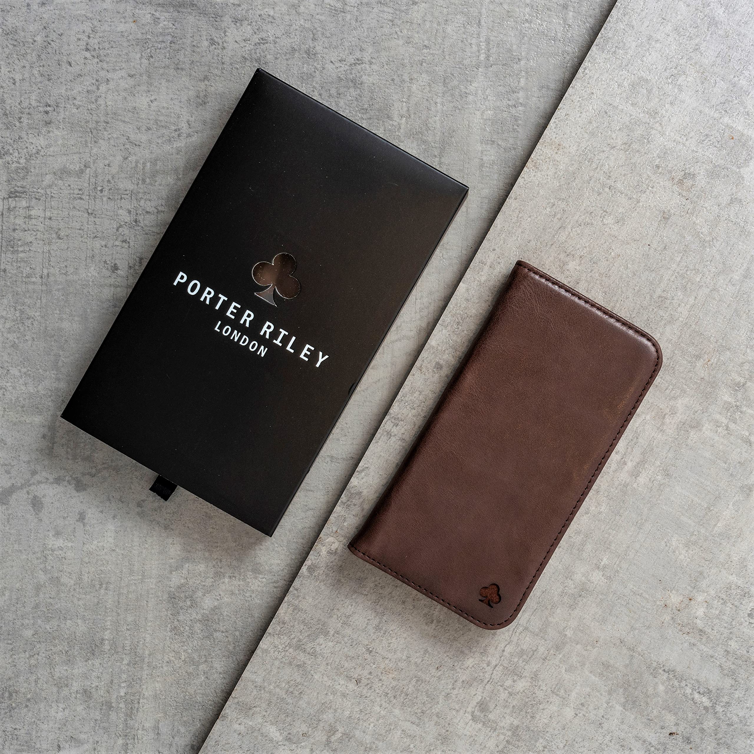 Premium Genuine Leather iPhone X/Xs Case - Wallet, Flip Cover & Stand with Card Slots | Chocolate Brown | Perfect for Business & Travel Protection