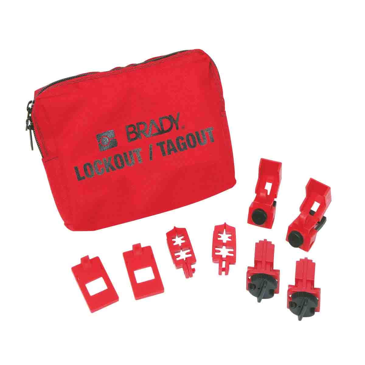 Brady 120/277V Breaker Lockout Pouch - Electrical Safety Device for Circuit Breakers (Padlocks & Tags Sold Separately) | Ideal for Industrial Maintenance, Electrical Work & OSHA Compliance