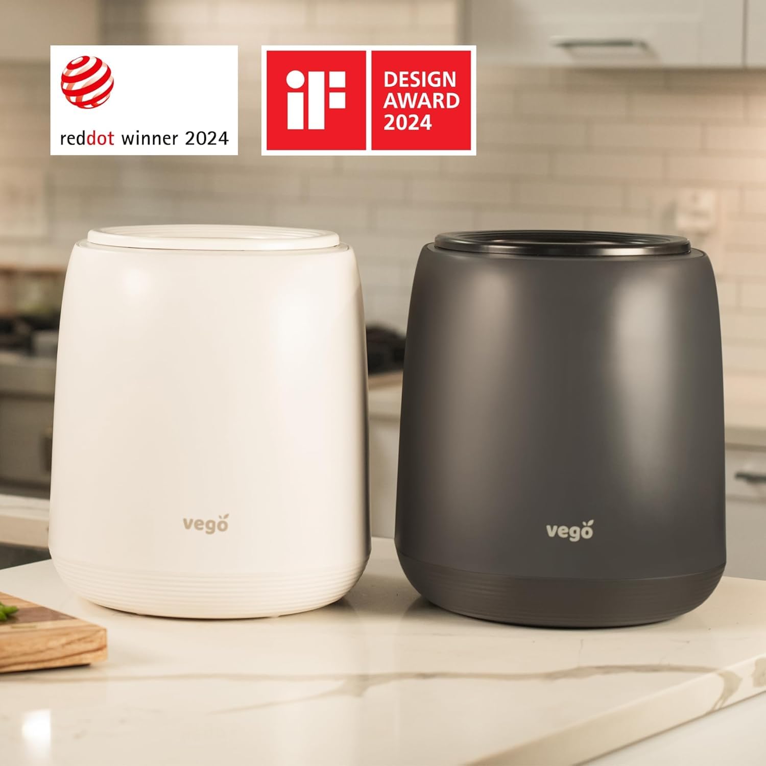 Vego 4L Electric Kitchen Composter - Smart Countertop Compost Bin with 5 Modes, Weight Sensor & App Control | Odorless, Auto-Cleaning Food Waste Recycler for Indoor Use | Perfect for Eco-Friendly Homes, Apartments & Sustainable Living (Black)