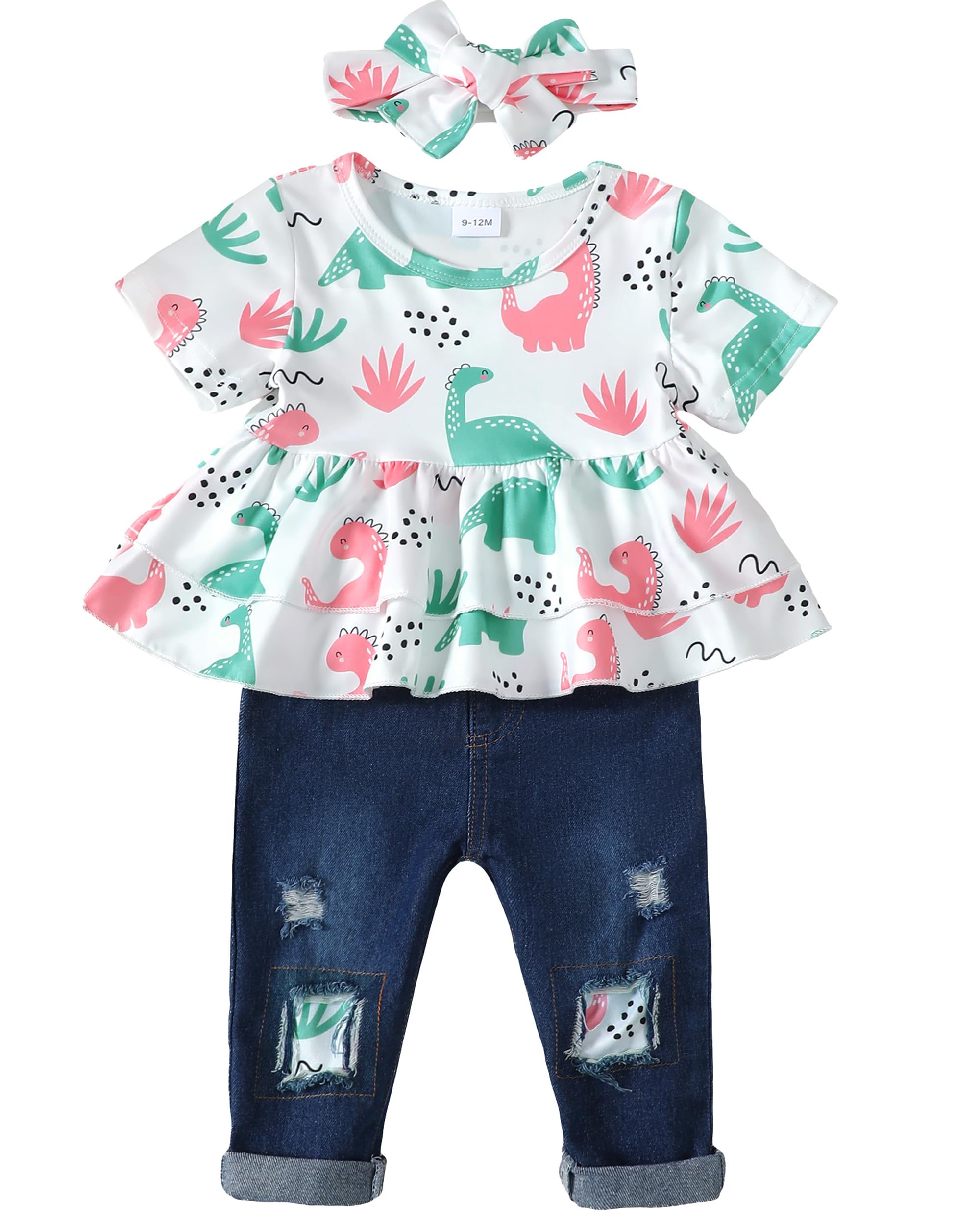 Renotemy Baby Girl Clothes Set - Floral Pants Outfit for Toddler & Infant Girls | Cute Matching Outfits for Playtime, Photos & Special Occasions