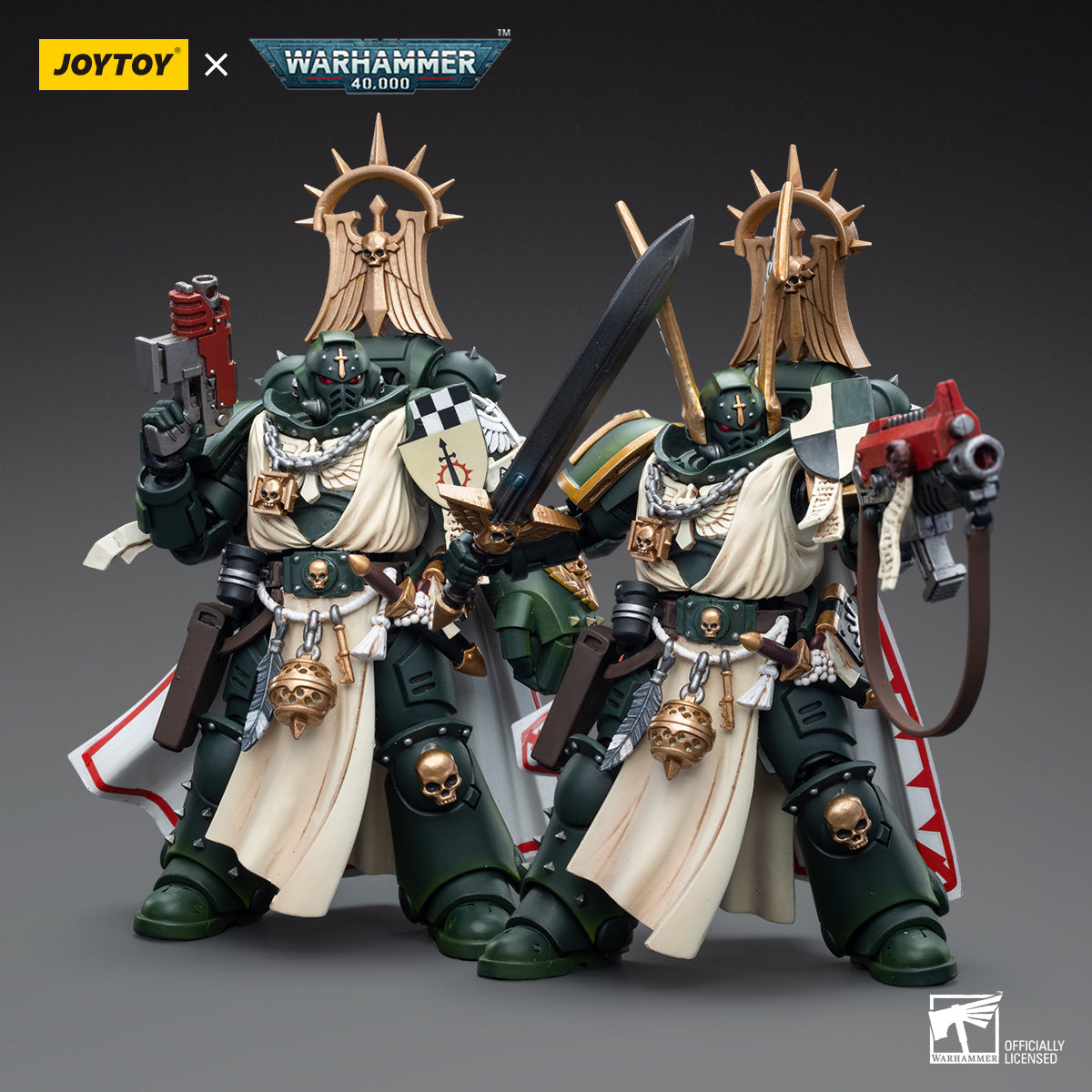 1/18 JOYTOY Warhammer 40K Action Figures - Ultramarines & Dark Angels Space Marines Collectible Model for Display, Gaming & Warhammer 40K Battle Scenes