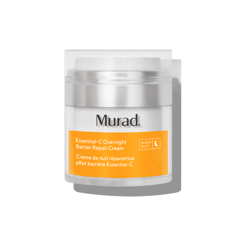 Murad Essential-C Overnight Barrier Repair Cream for Dry Skin - Vitamin C Moisturizer for Face, Night Cream to Hydrate & Brighten Skin - Perfect for Nighttime Skincare Routine & Anti-Aging Care