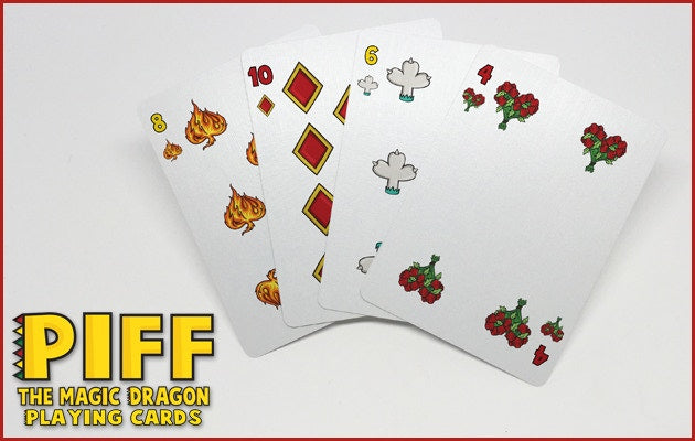 PIFF The Magic Dragon Playing Cards - Premium Collectible Deck for Card Games, Magic Tricks & Gifts | Perfect for Poker, Blackjack & Family Game Nights