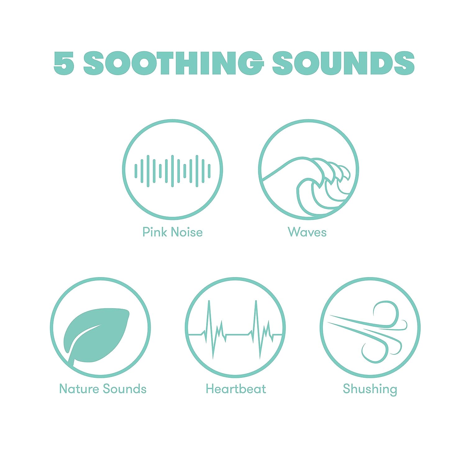 2 in 1 Portable Sound Machine and Nightlight for Baby - White Noise Maker & Soothing Night Light for Nursery, Bedroom, Travel, and Office Use