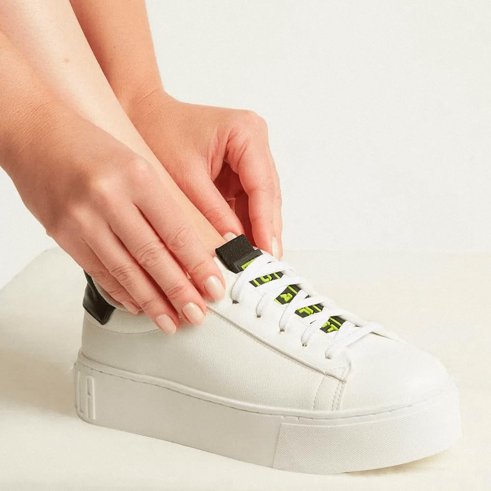 Women's Lace Up Flatform Sneakers - Comfortable Platform Shoes with Rubber Sole for Walking, Running & Casual Outfits