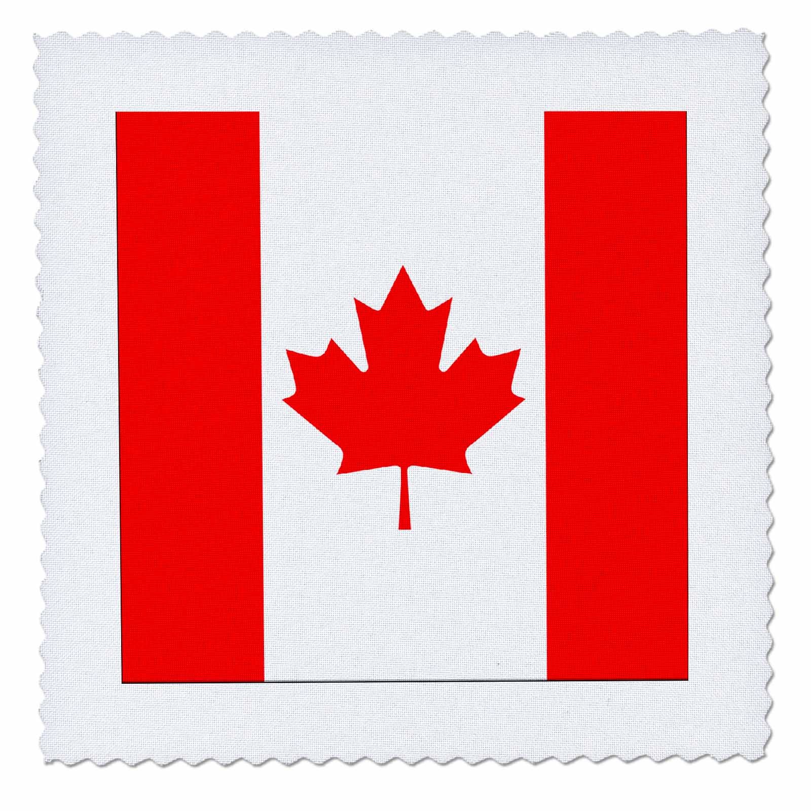 3D Rose Canadian Flag Quilt Square - 25x25 Inch Patriotic Fabric Patch for DIY Quilting, Sewing, and Home Decor | Perfect for Canada Day, National Holidays, and Craft Projects