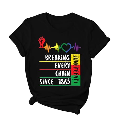 2024 Trendy Black History Month T-Shirt for Women - I Am Black History Print Crewneck Casual Tee | Perfect for Celebrations, Awareness Events & Everyday Wear