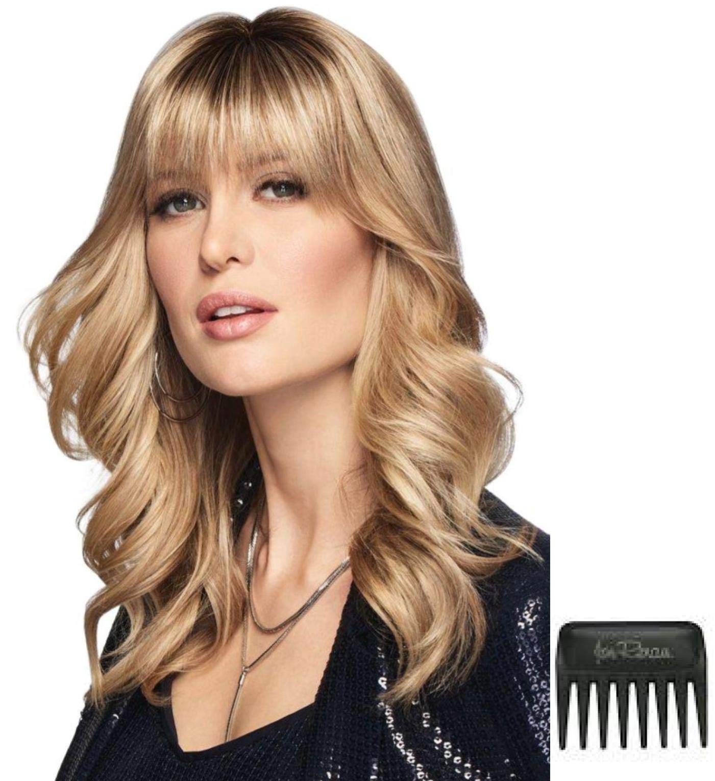 Raquel Welch Chameleon Hairpiece Bundle - 3 Items Including Wig, Q&A Booklet & Wide Tooth Comb (Color R10) | Perfect for Cosplay, Costume Parties & Everyday Wear