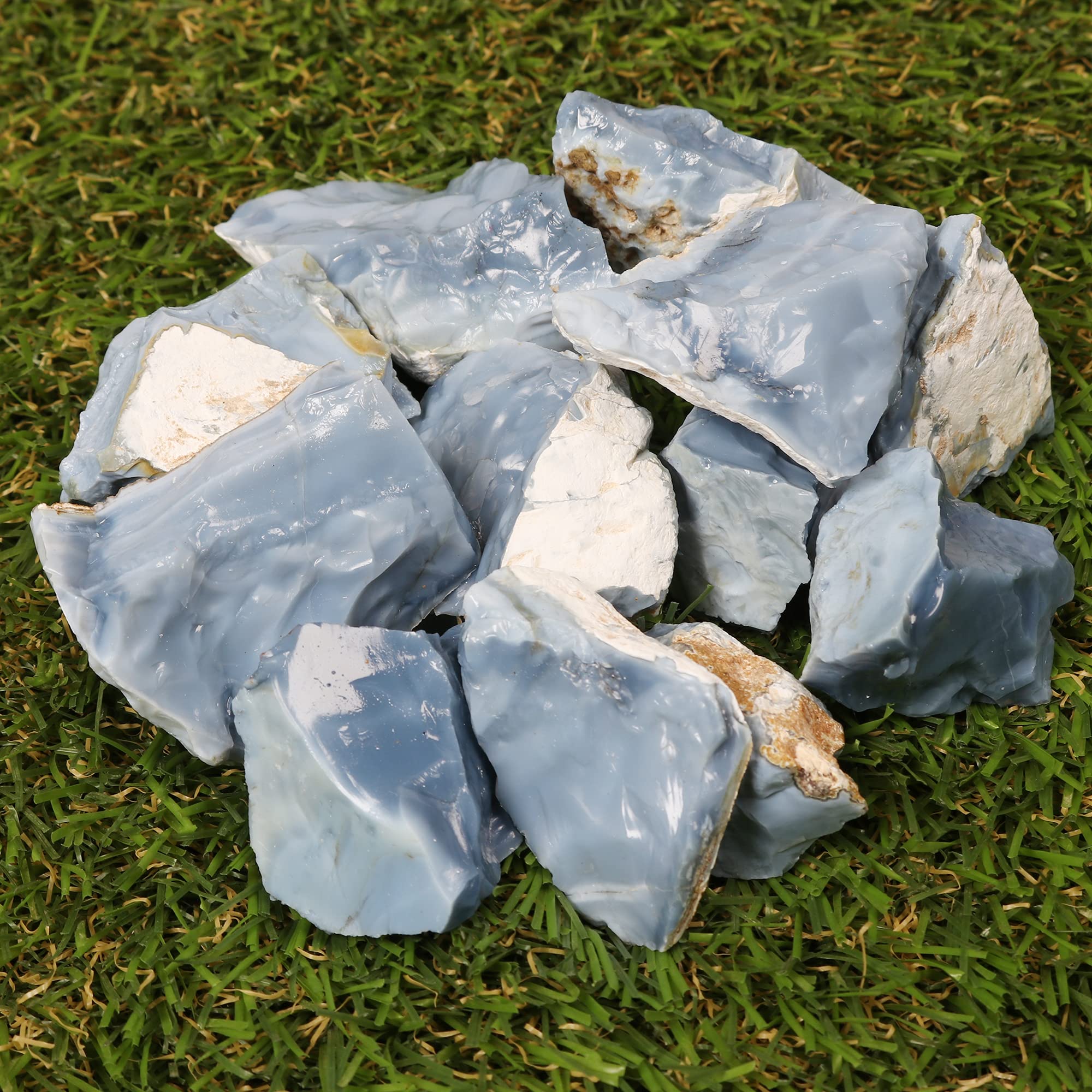 GEMHUB 1 lb Bulk Natural Raw Rough Crystal Stones for Cabbing, Cutting, Lapidary, Tumbling & Polishing - Perfect for Jewelry Making, Rock Collecting & DIY Craft Projects