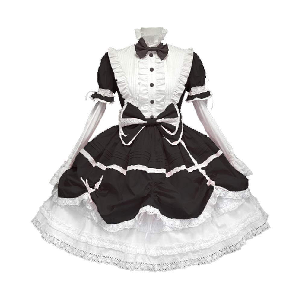 Gothic Lolita Dress for Women - Elegant Lace Bowknot Princess Cosplay Costume, Retro Court Prom Puff Skirt | Perfect for Halloween, Cosplay, Themed Parties & Vintage Fashion