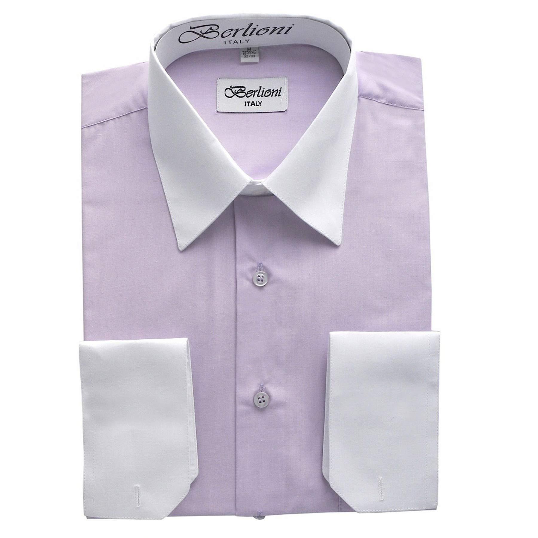 Lilac & White Two-Tone Men's Dress Shirt | Formal Business Attire | Perfect for Office, Weddings & Special Occasions