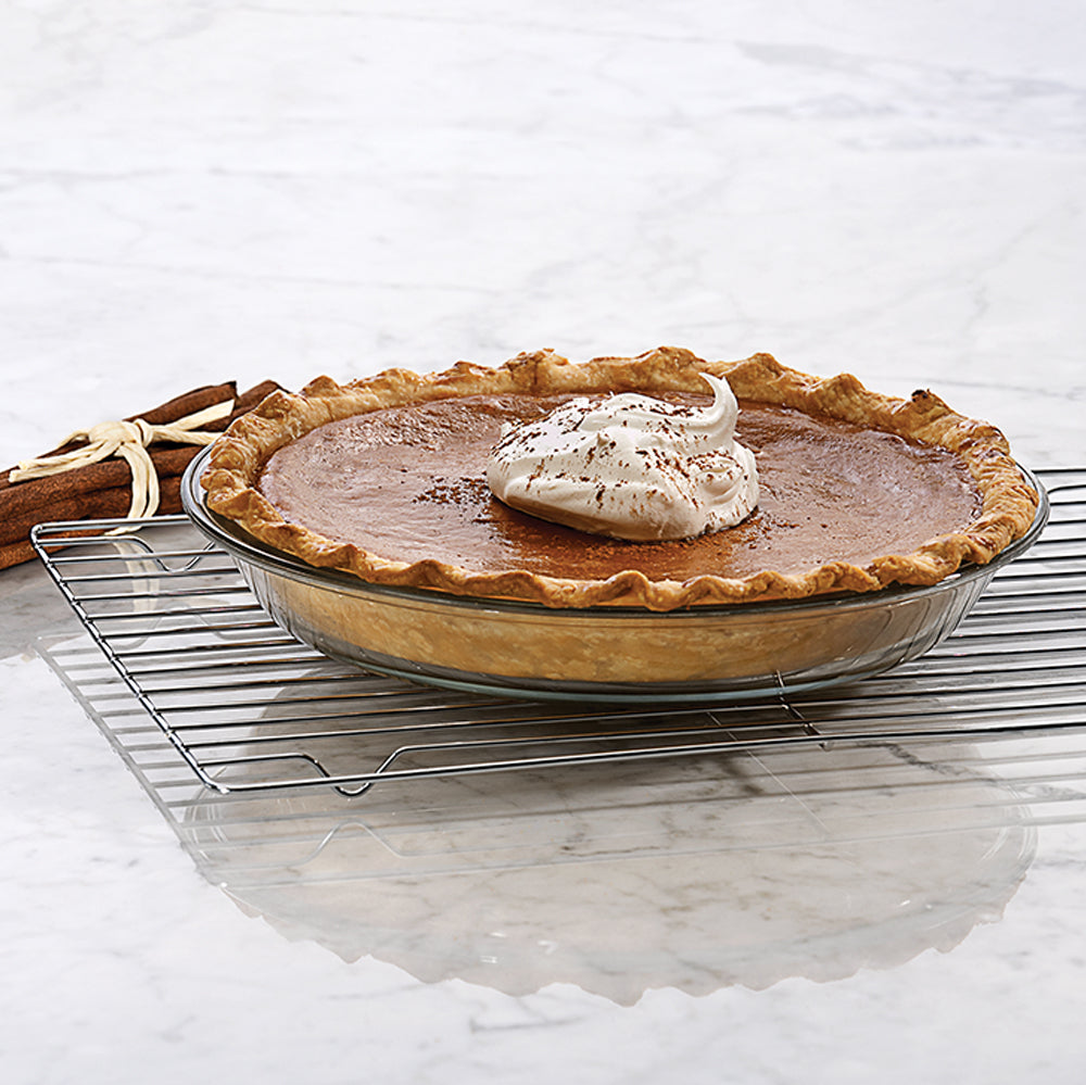 Premium Glass Pie Plate - 9 Inch Oven Safe & Dishwasher Safe Baking Dish for Homemade Pies, Tarts & Quiches - Perfect for Thanksgiving, Christmas & Family Gatherings