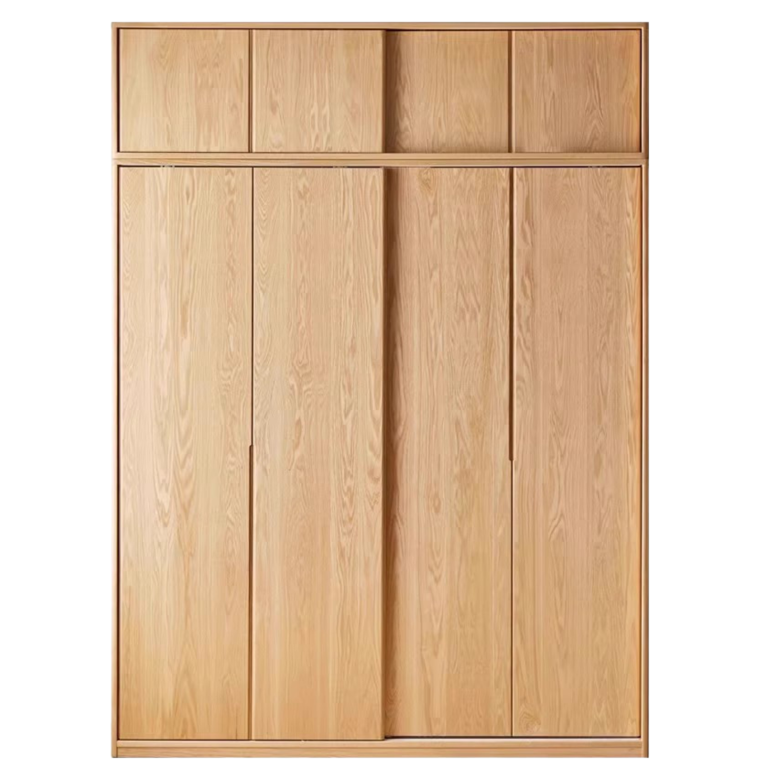 Solid Oak Wood Sliding Door Wardrobe - Durable & Stylish Closet Storage for Bedroom, Living Room, and Office Organization