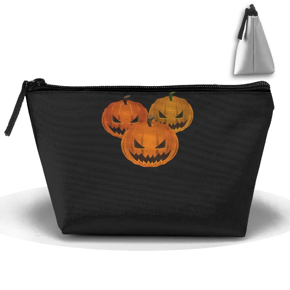 Halloween Pumpkin Shaped Multifunctional Portable Storage Pouch - Trapezoid Travel Bag for Cosmetics, Accessories & Halloween Decorations | Perfect for Parties, Travel & Home Organization