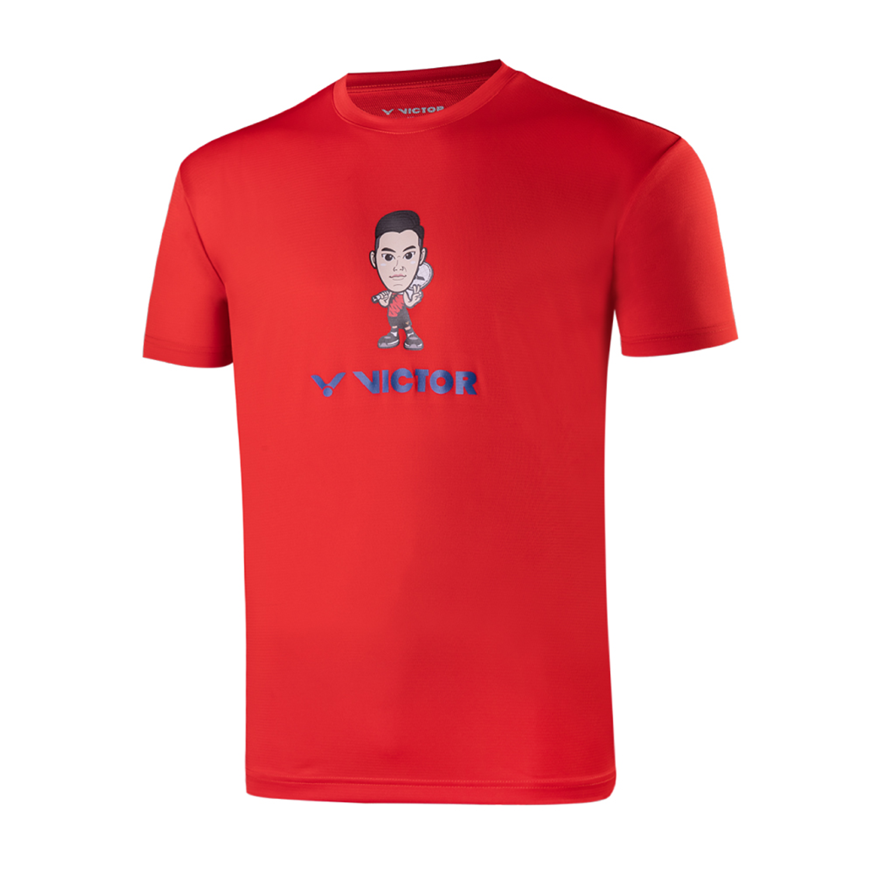 Victor X LZJ Cartoon Sports Shirt T20055D - Unisex Red Graphic Tee for Men & Women | Casual Wear, Gym Workout, Street Fashion | Clearance Sale