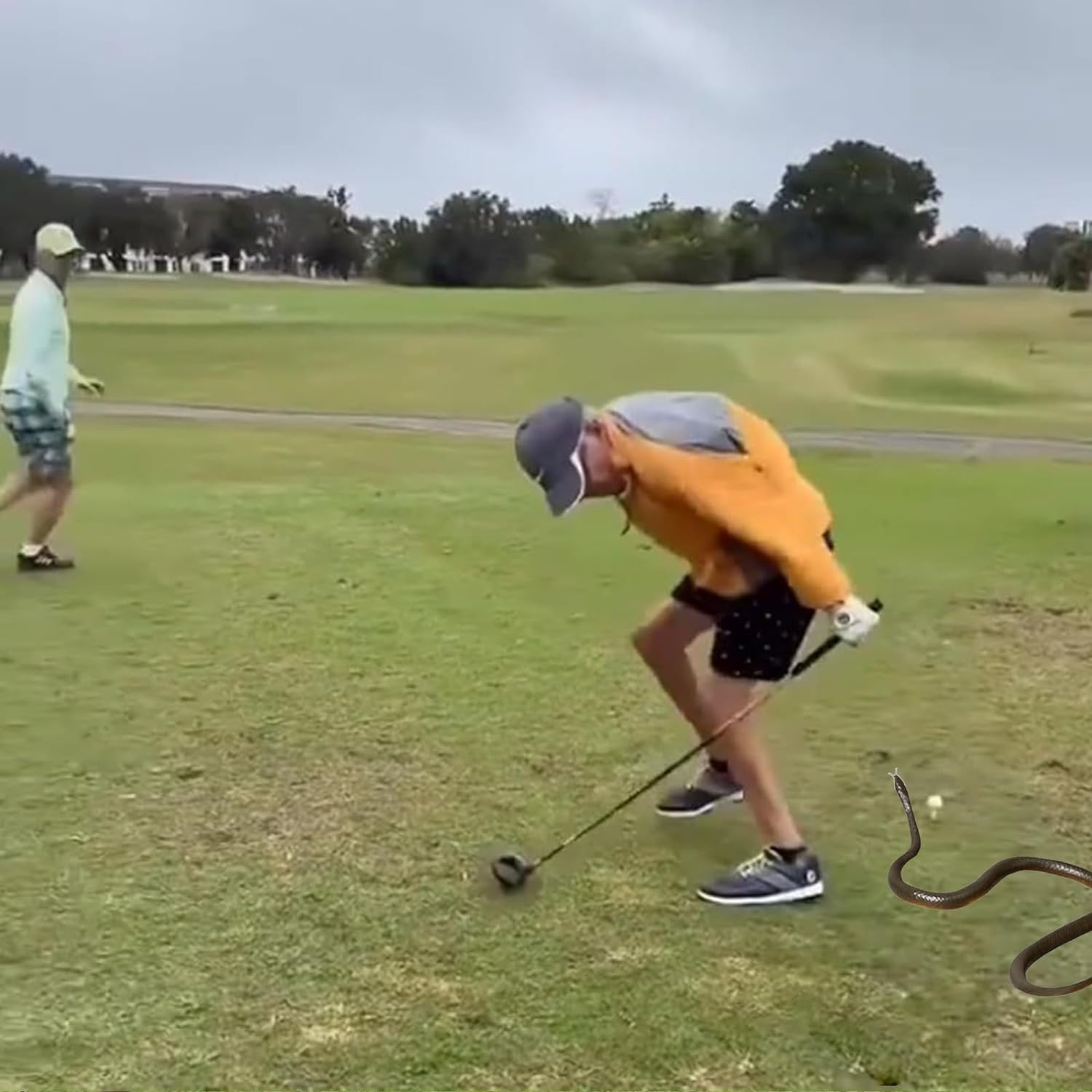 Realistic Snake Prank Toy with String & Clip - Funny Golf Prank Gag Gift for Friends - Perfect for Halloween, April Fools' Day & Outdoor Prank Scenes