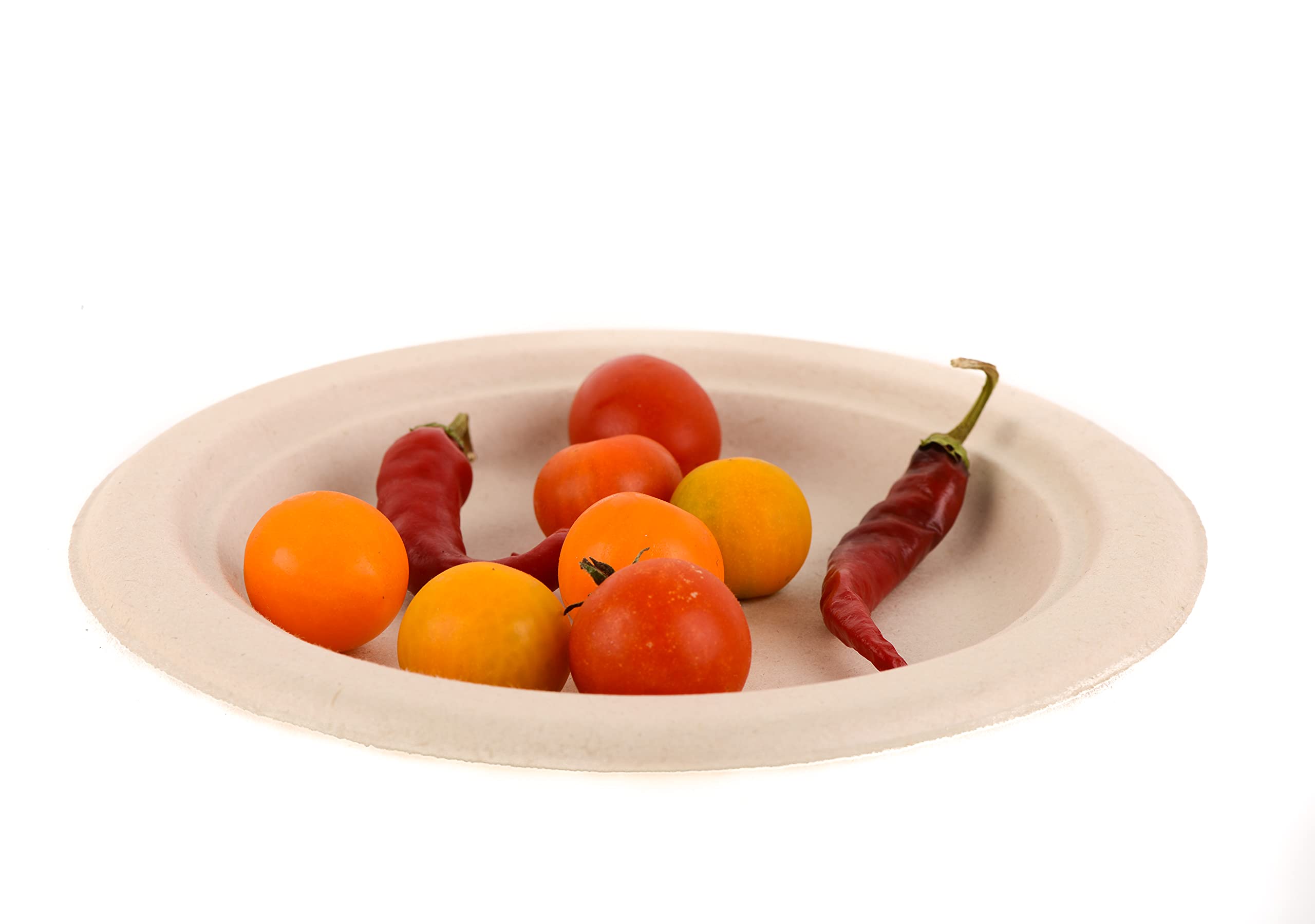 EcoQuality 100% Compostable 6 Inch Plates - Natural Sugarcane Bagasse Bamboo Biodegradable Dinnerware - Eco-Friendly Disposable Plates for Parties, Picnics, Birthdays & Events (200 Pack, Microwave Safe) - Perfect for Desserts, Appetizers & Sustainable Dining