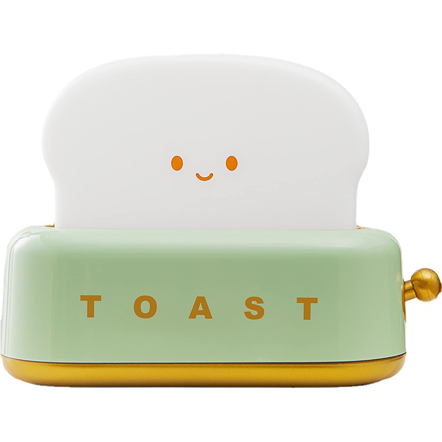 AMZSTAR Dimmable LED Toast Bread Night Light - Rechargeable Desk Lamp with Timer, Cute Desk Decor for Kids Girls Teens (Green) | Perfect for Bedroom, Nursery, Christmas Gifts & Home Office Lighting