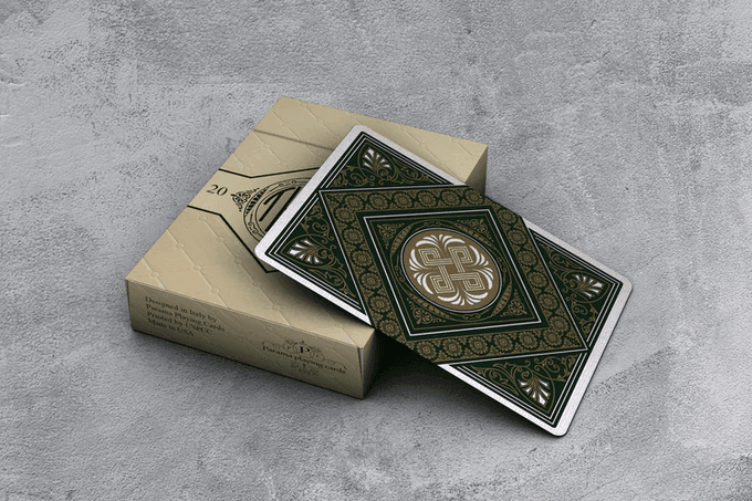 Premium Theos Playing Cards - Green Deck for Poker, Magic Tricks & Card Games | Durable & Stylish Design for Professional & Casual Use