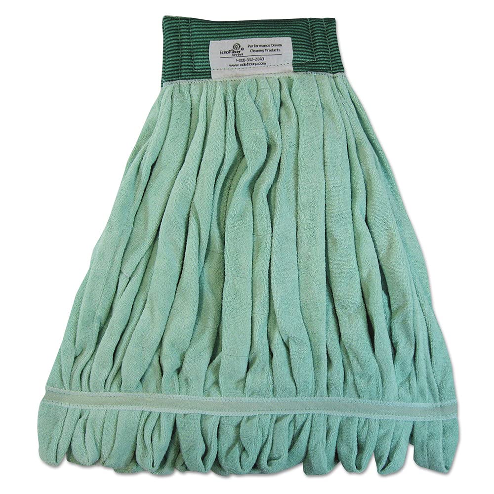 Boardwalk BWKMWTMGCT Microfiber Looped-End Wet Mop Heads - Medium, Green (12/Carton) - Heavy Duty Cleaning for Floors, Tiles & Hard Surfaces - Ideal for Home, Office & Commercial Use