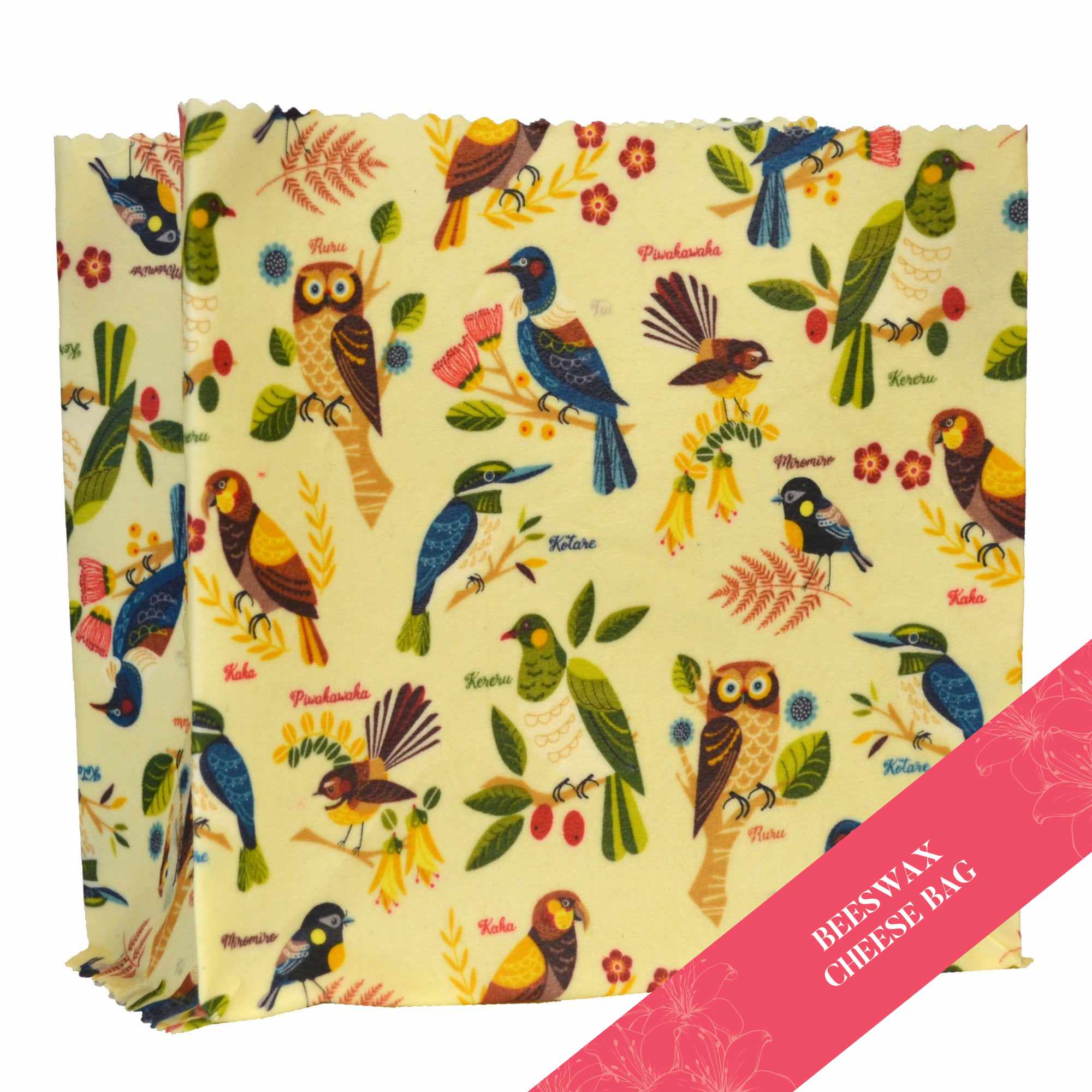 Morepork and Friends Cheese Bag - Reusable Insulated Lunch Bag for Cheese, Snacks & Picnics - Perfect for School, Work & Outdoor Adventures