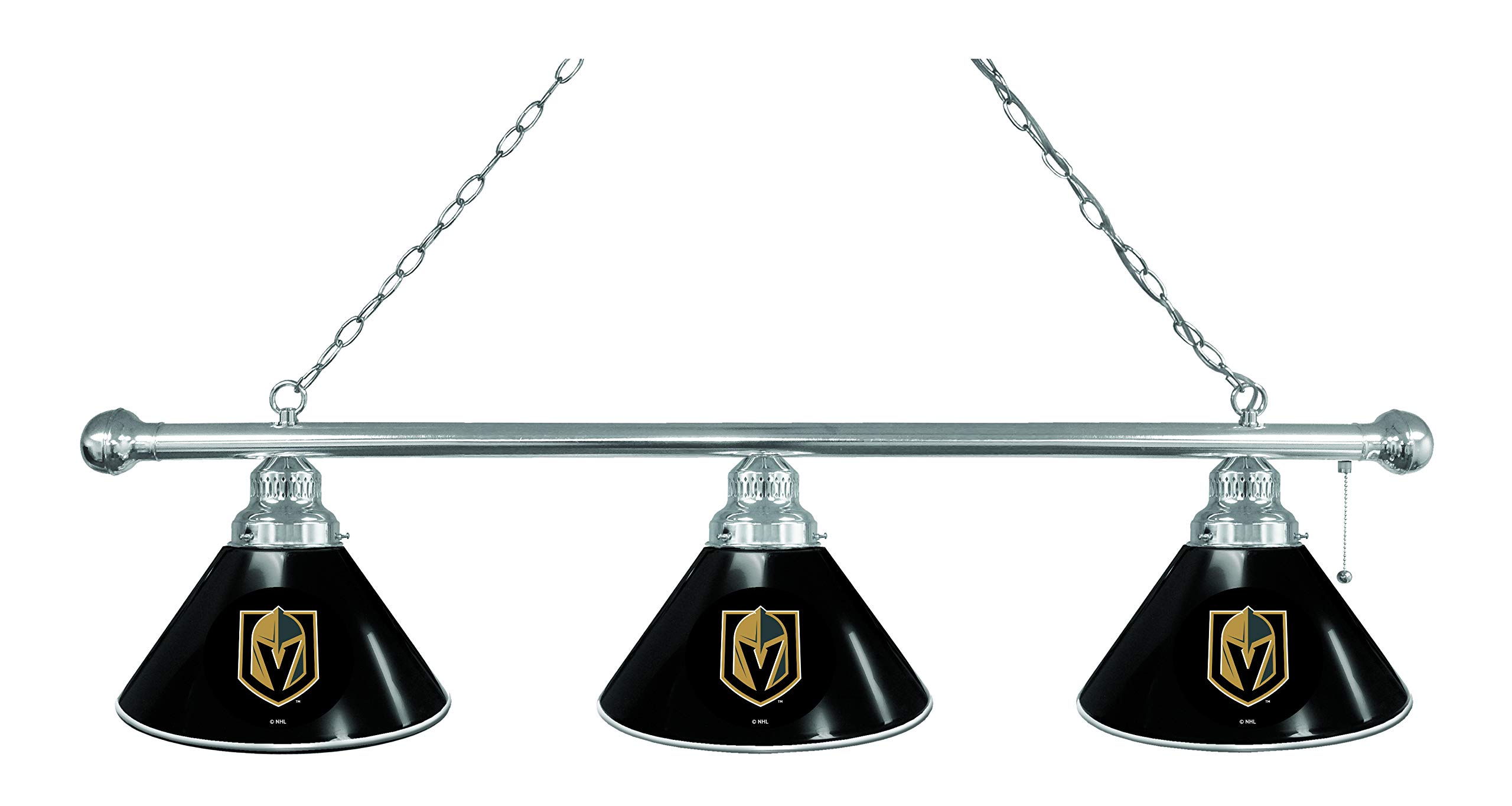 Holland Bar Stool Co. Vegas Golden Knights 3-Shade Billiard Light - Premium Pool Table Lighting for Game Rooms & Sports Bars