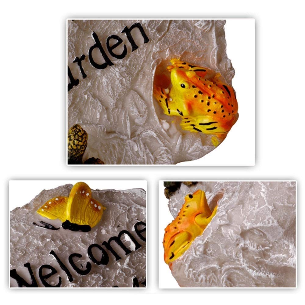 Handcrafted Resin Rockery Garden Welcome Statues - Outdoor Decor Sculptures for Home, Office, Yard & Villa - Perfect for Porch Greetings, Garden Pathways & Landscape Accents