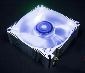 Okgear 80mm 4 LED Crystal Cooling Fan with Aluminum Frame - RGB PC Case Fan for Gaming Computer, Desktop, and Laptop Cooling (Various Colors) - Perfect for PC Builds, Overclocking, and Silent Operation
