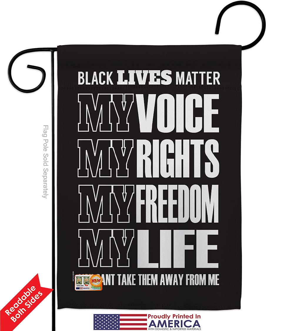 BLM Garden Flag Set - Anti Racism Yard Banner for Social Justice Movement