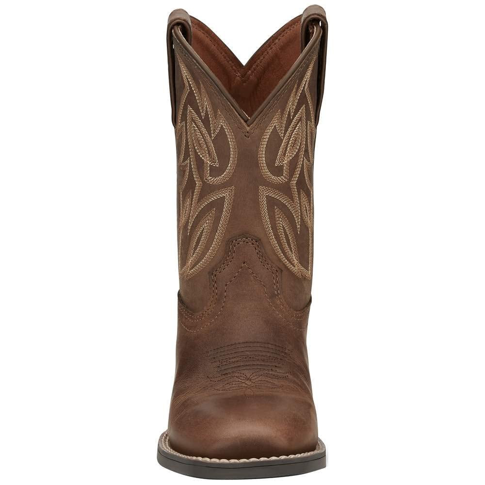 Justin Boots Youth Bowline Junior Whiskey Brown Kids Cowboy Boots - Durable & Stylish Western Boots for Boys & Girls - Perfect for Rodeo, Horseback Riding & Country Fashion