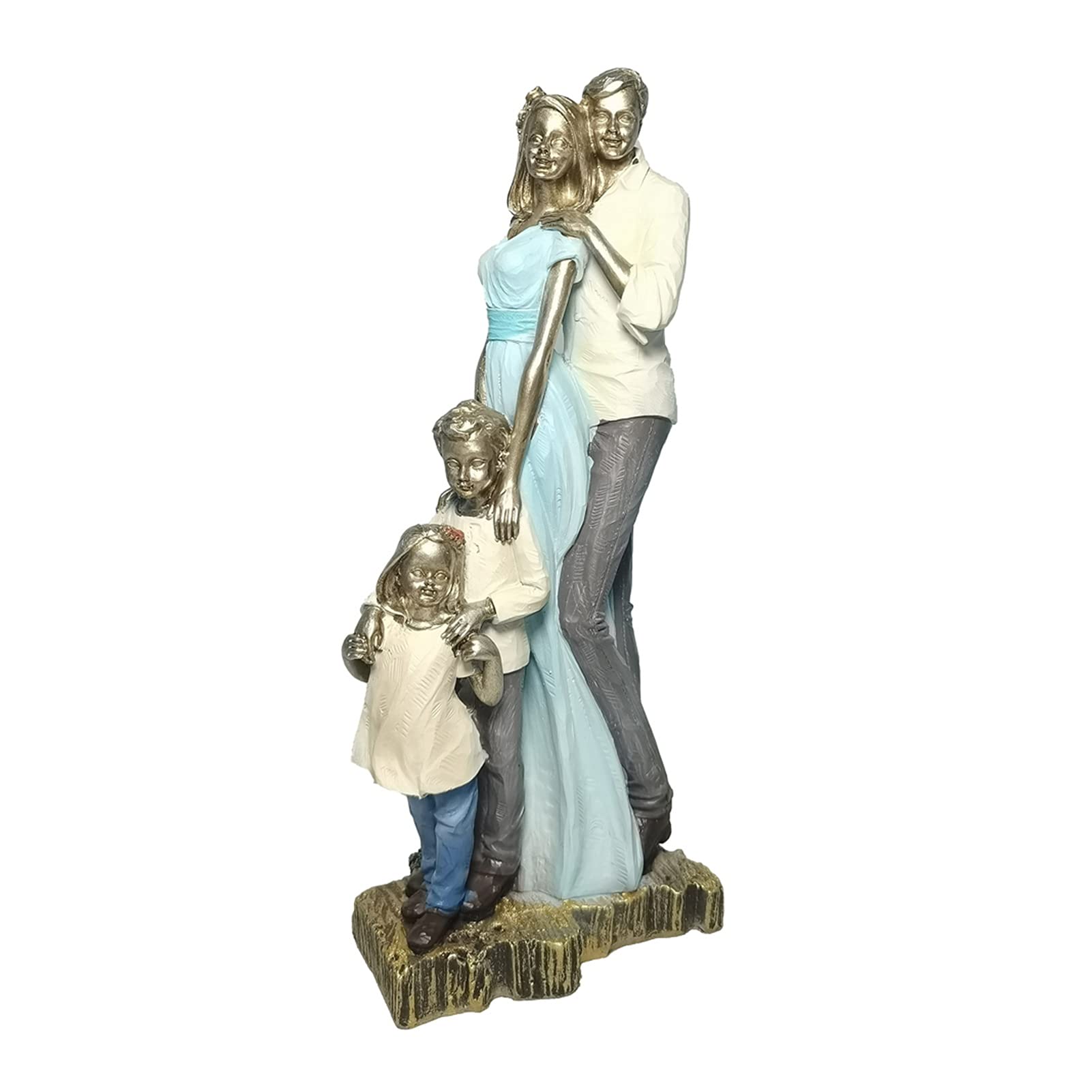 XXDONG LXRZLS Resin Family Statues - Elegant Home Decor Sculptures for Living Room, Medium Size (ZT-0015) | Perfect for Bookshelf Display, Housewarming Gifts & Interior Design Accents