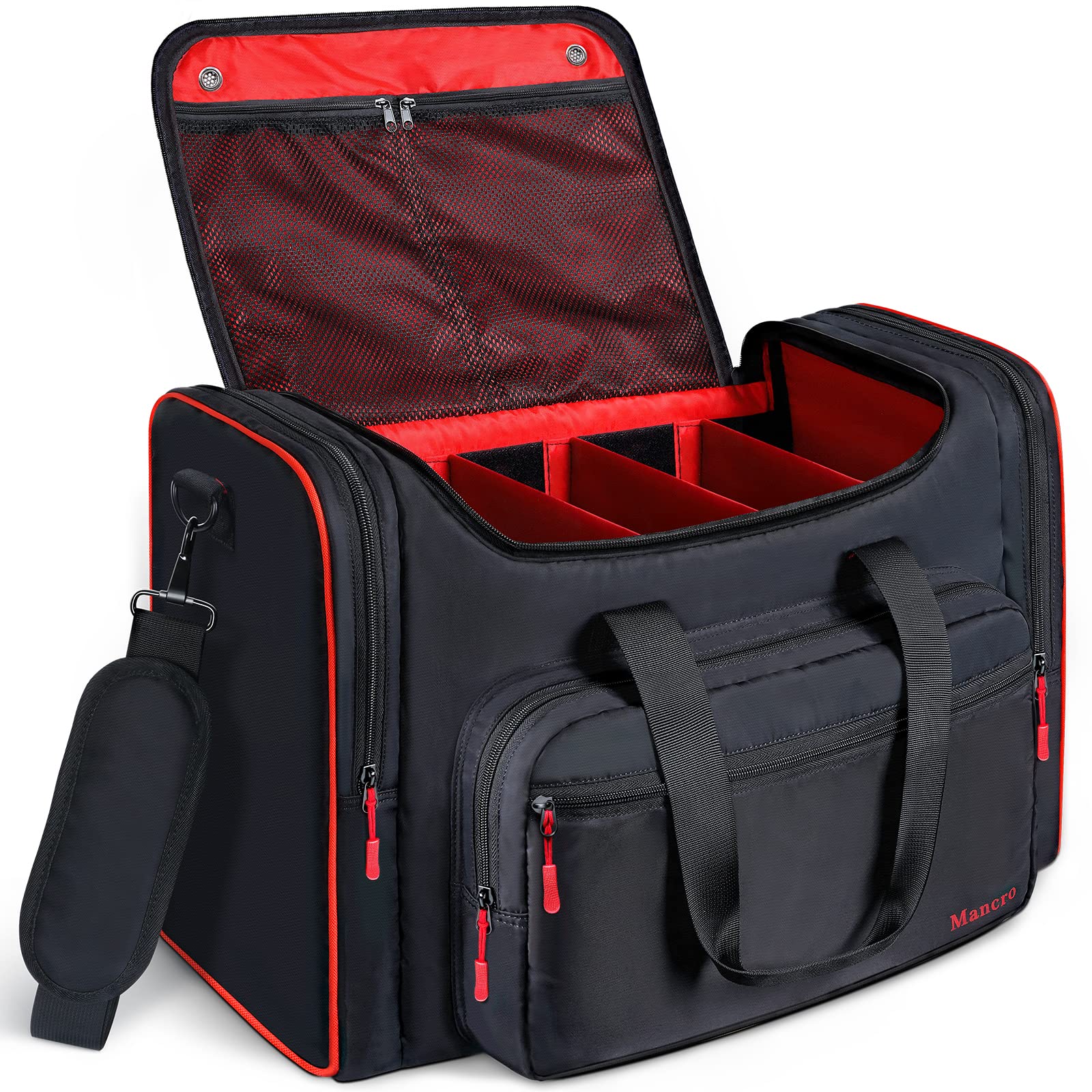 **Mancro Padded Sneaker Travel Bag - Waterproof Duffle for 4 Pairs of Shoes with Insulated Pocket - Gym & Sports Bag for Basketball, Running, Outdoor Activities - Perfect Sneakerhead Gift for Travel & Storage**    *(Use Case: Ideal for gym workouts, travel, sports events, or storing sneaker collections.)*