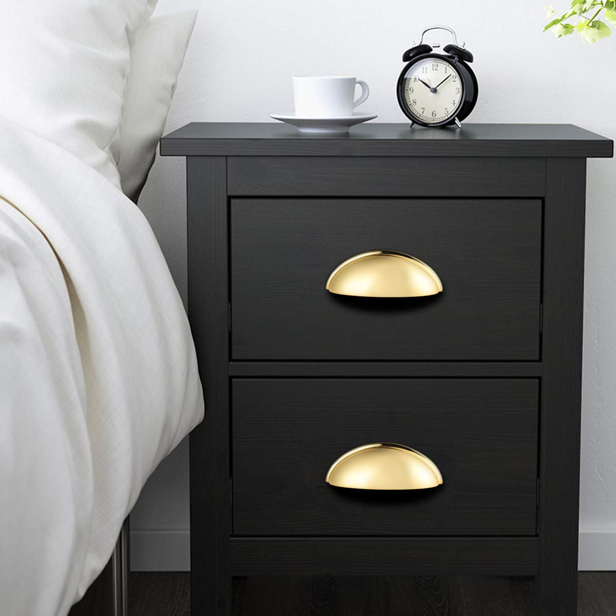 Gold Drawer Pulls 6 Pack - 3 Inch Cabinet Handles for Kitchen & Bathroom