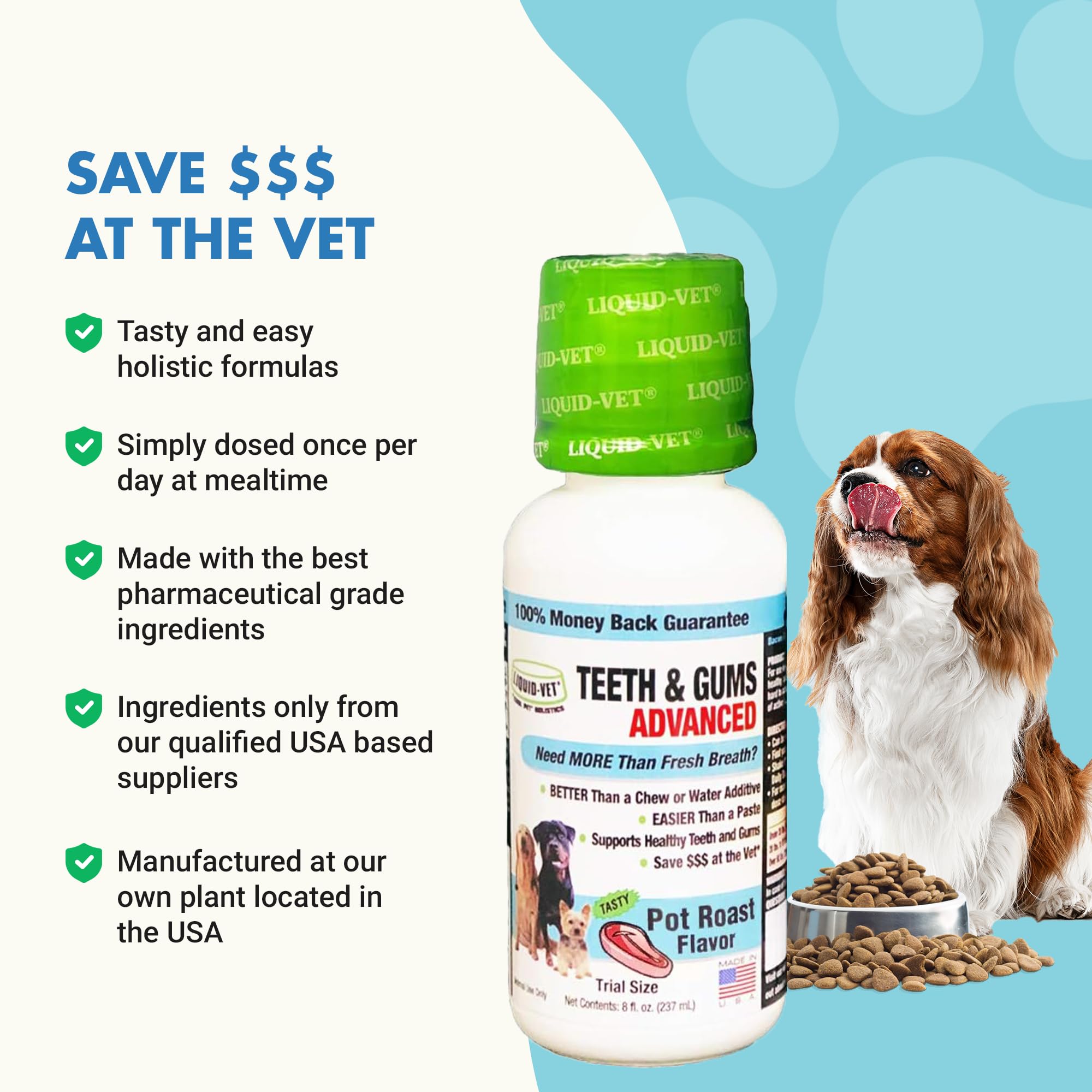 Premium K9 Teeth & Gums Advanced Dental Care Formula - Pot Roast Flavor Dog Toothpaste (8 oz BOGO Trial Pack) for Small & Large Breeds - Freshens Breath & Reduces Plaque for Healthy Canine Oral Hygiene