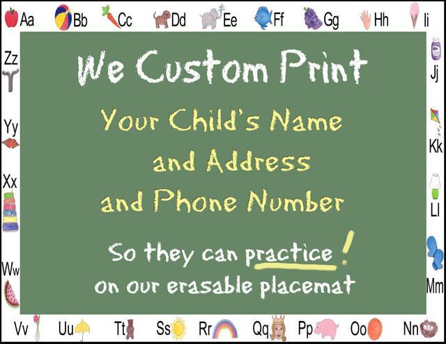 Custom Personalized Name & Address Placemat - Non-Slip Dining Table Mat for Kids & Adults - Perfect for Restaurants, Weddings & Home Decor