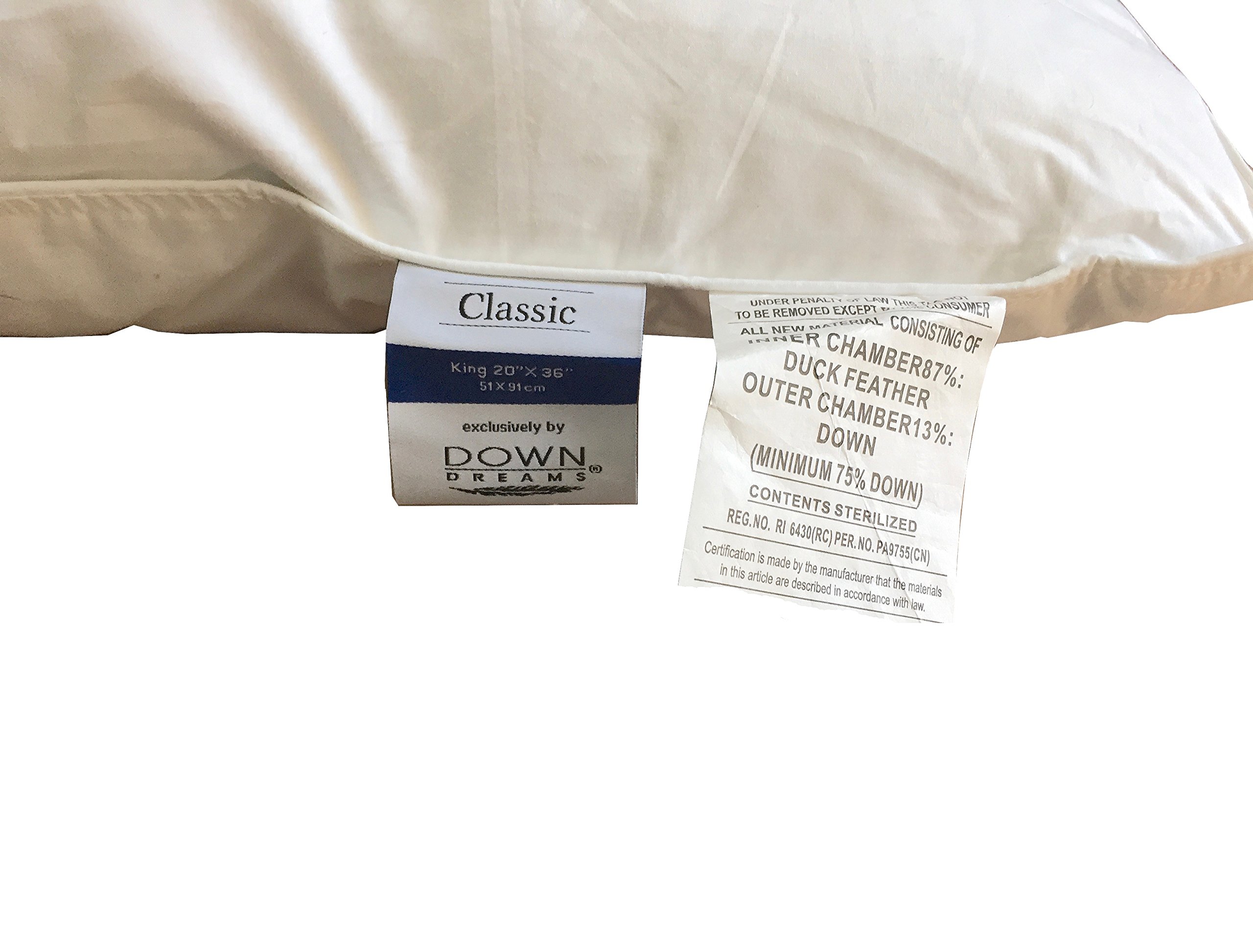 Premium Down Dreams King Size Pillow - Ultra Soft & Supportive for Side, Back & Stomach Sleepers - Perfect for Bedroom, Hotel & Travel Use