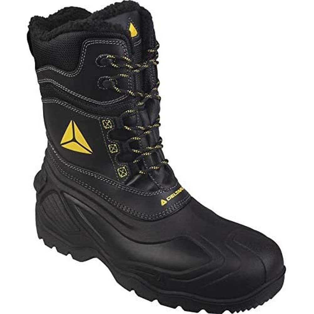 Delta Plus ESKIMSHNO38 Canadian Safety Boots - ANSI Certified Steel Toe Work Boots for Men & Women - Slip Resistant, Waterproof & Insulated for Construction, Oil Rig & Winter Work
