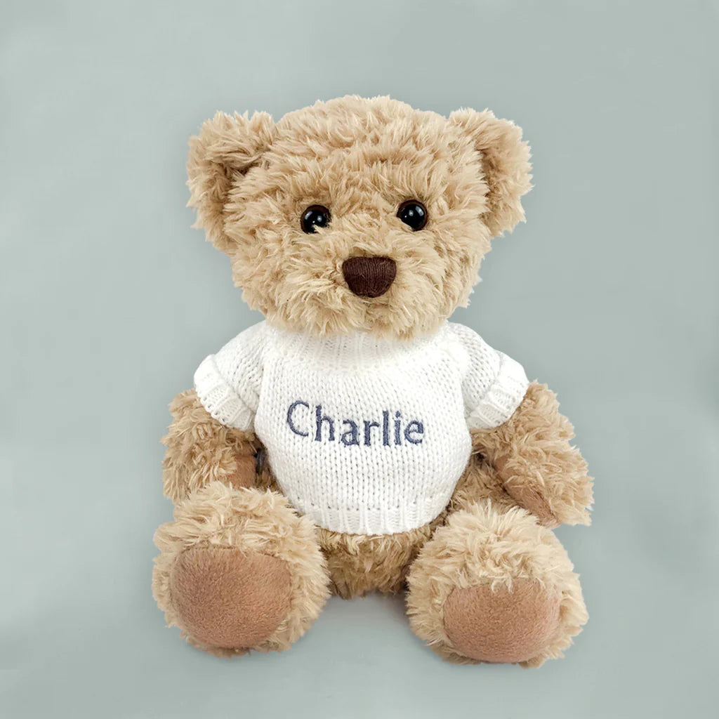 Personalized Teddy Bear & Premium Baby Gift Set with Luxury Bouquet - Perfect for Newborn Gifts, Baby Showers & Christening Presents - SKU: LBG1048