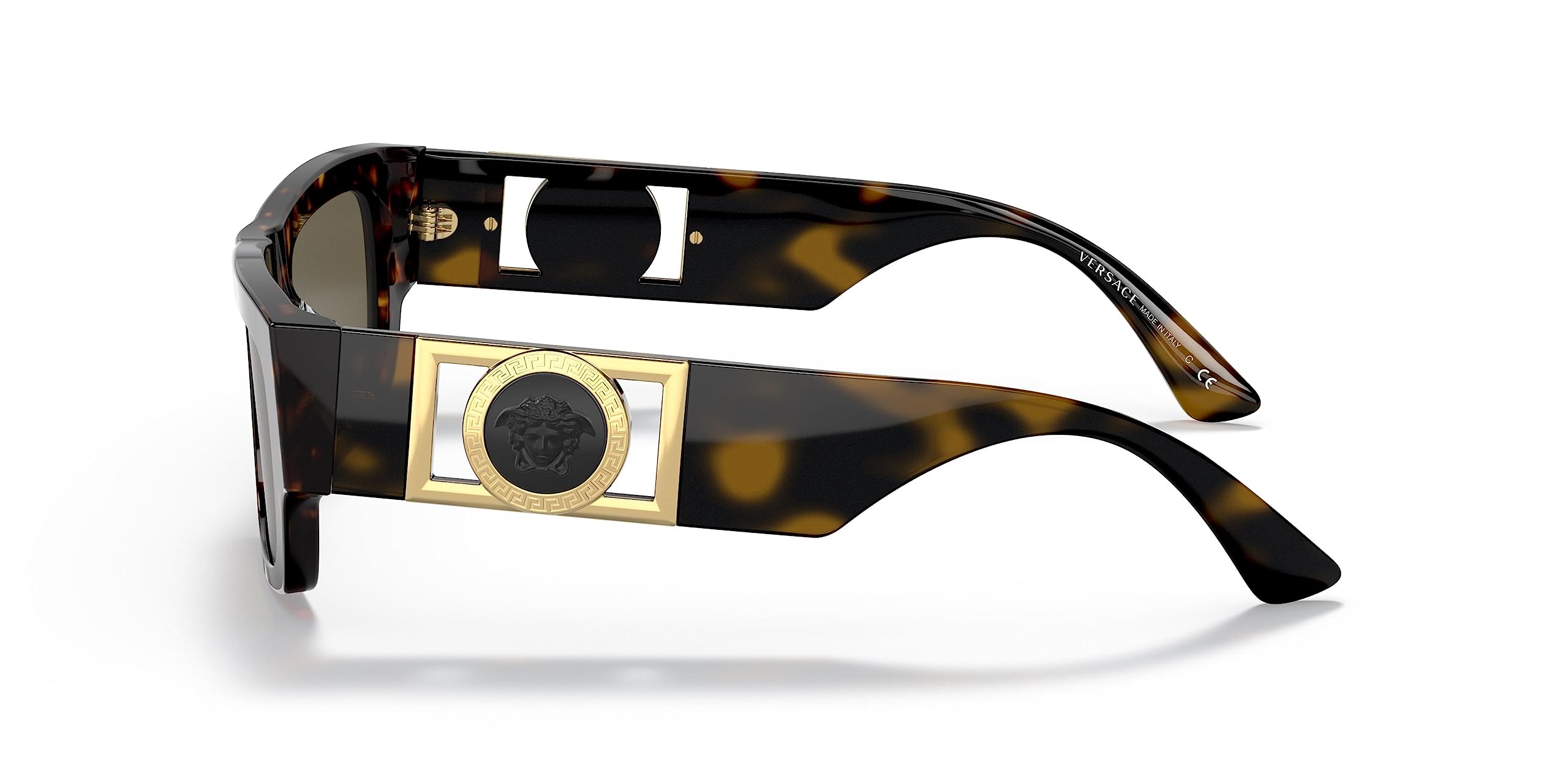 Versace Men's Havana Sunglasses - 53MM Brown Lenses for UV Protection | Luxury Designer Shades for Driving, Beach & Outdoor Activities
