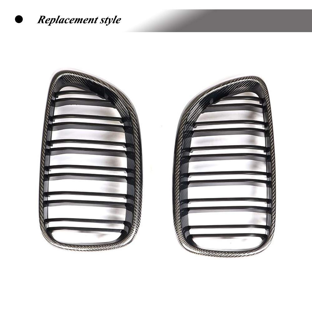 F22 F23 F87 CF Front Kidney Grille for BMW 2 Series 220i 228i 230i M235i M2 (2014-2018) - Carbon Fiber Twin Slat Grille Trim Frame Cover | Upgrade Your BMW's Front End Style