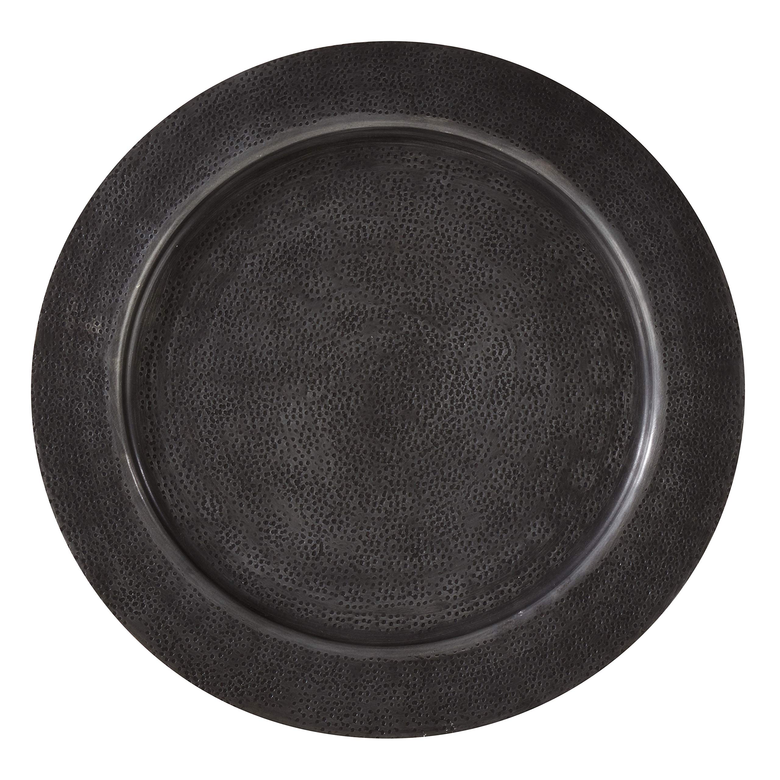 Hammered Metal Charger Plates Set of 4 - Elegant Dinnerware for Wedding, Party & Holiday Table Decor