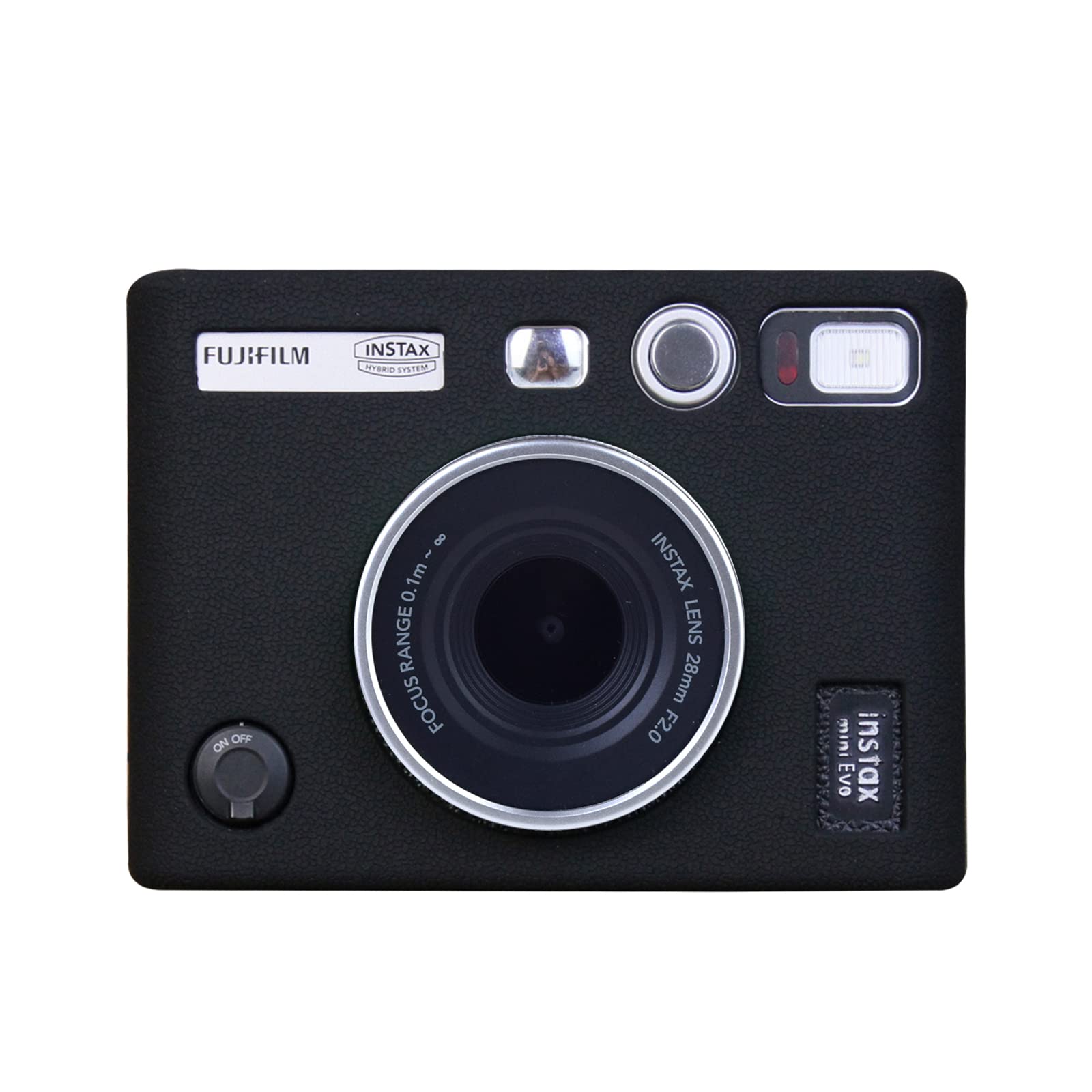 Rieibi Mini EVO Silicone Protective Case for Fujifilm Instax Mini EVO Instant Camera - Soft Rubber Lightweight Cover - Black - Perfect for Travel, Parties & Everyday Protection