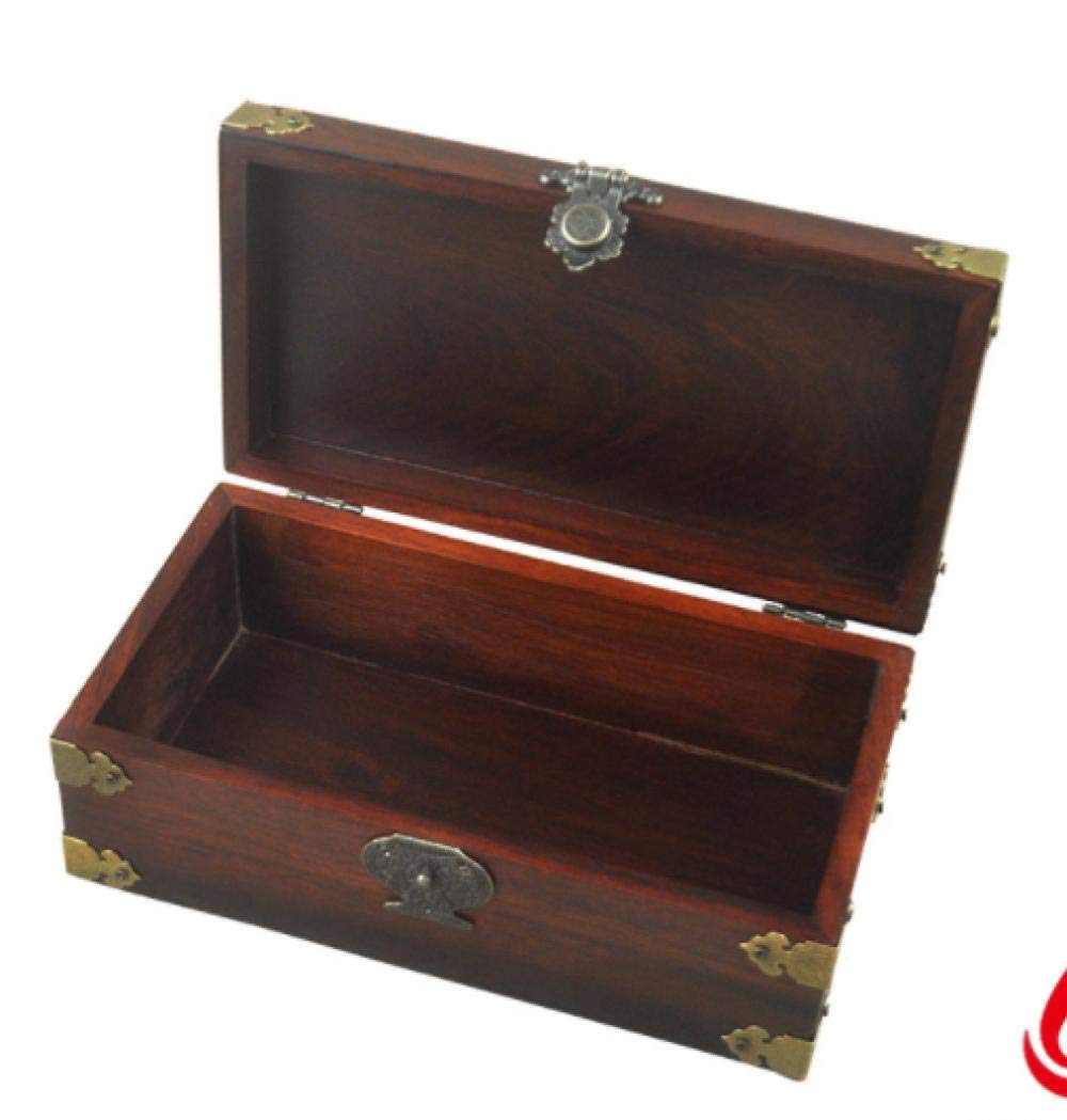 Premium Wooden Cremation Urn Box with Lock - Handcrafted Sandalwood Ash Container for Human & Pet Ashes (Dogs, Cats) - Funeral, Memorial & Burial Keepsake - Elegant China Red Finish - Perfect for Home Altars, Scattering Ceremonies & Graveside Tributes