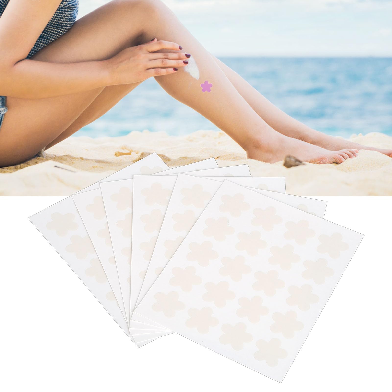 120 Count UV Detection Sunscreen Stickers - Sweatproof & Color Changing for All-Day Wear - Helps Prevent Sunburn - Perfect for Beach, Pool & Outdoor Activities